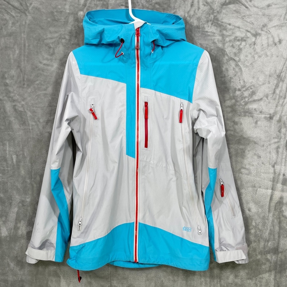 ATOMIC JACKET WOMENS SMALL WATERPROOF PERTEX SHIELD HOODED SHELL LIGHTWEIGHT